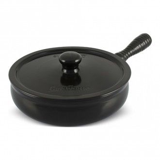 Сковорода глубокая с керамической крышкой Ceraflame Premiere+, 24 см, 2 л, цвет черный