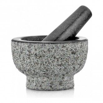 [уценка] Ступка с пестиком из натурального камня Walmer Granite (УЦЕНКА), 13 см, цвет черный