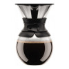 [уценка] Кофейник кемекс Bodum Pour Over с многоразовым сито-фильтром (УЦЕНКА), 1 л, цвет черный изображение №0