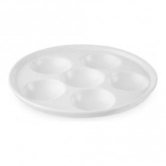Блюдо сервировочное для 6-ти яиц Walmer Classic, 14 см, цвет белый