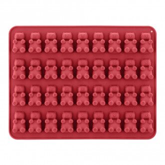 Форма для выпечки на 36 ячеек Walmer Gummy Bears, цвет красный