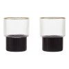 Набор стаканов Premier Housewares Farrow Black/Gold 2 шт, 0.23 л, цвет черный изображение №0