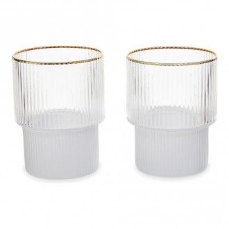 Набор стаканов для коктейлей Premier Housewares Farrow White/Gold 2 шт, 0.23 л, цвет белый
