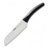 Нож Сантоку с насечками Pirge Deluxe 17 см, цвет черный изображение №0