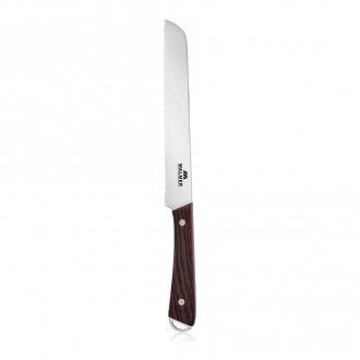 [уценка] Нож для хлеба Walmer Wenge 20 см (УЦЕНКА), цвет темное дерево
