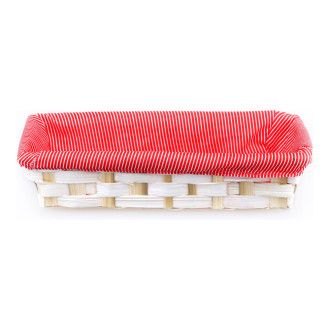 Корзина для хранения плетеная прямоугольная Lacy 24x10x6 см, цвет красный