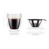 Набор для кофе Bodum: термобокал с двойными стенками и фильтр Pour Over  2 в 1 (УЦЕНКА), 0.35 л изображение №3