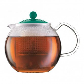 Чайник заварочный с прессом Bodum Assam (УЦЕНКА), 1 л, цвет бирюзовый
