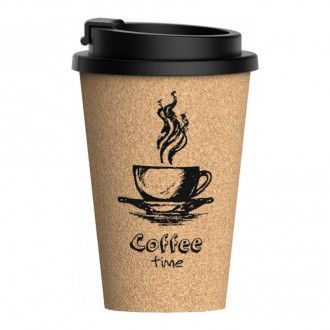 Термокружка дорожная Walmer Corky Coffee (УЦЕНКА), 0.35 л, цвет пробковый