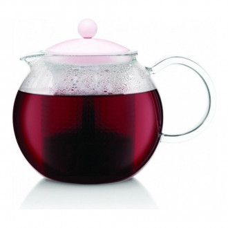 Чайник заварочный с прессом Bodum Assam (УЦЕНКА), 1 л, цвет клубничный