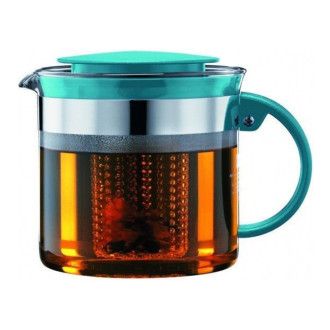 [уценка] Чайник заварочный Bodum Bistro Nouveau (УЦЕНКА), 1 л, цвет бирюзовый