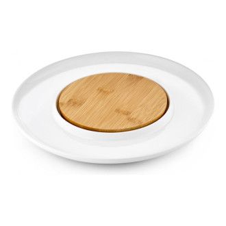 [уценка] Блюдо сервировочное Walmer Bamboo (УЦЕНКА), 26 см, цвет белый