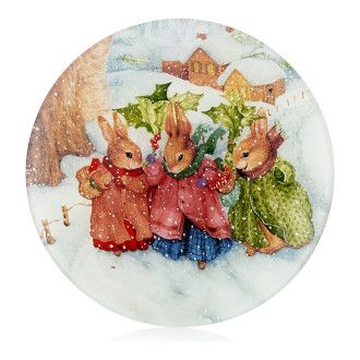 Блюдо сервировочное Прогулка, 20 см, цвет разноцветный