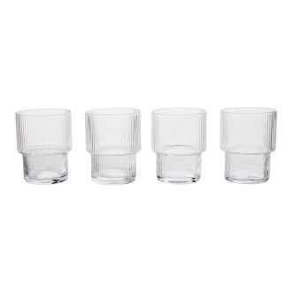 [уценка] Набор стаканов Premier Housewares Farrow Clear 4 шт (УЦЕНКА), 0.23 л, цвет прозрачный