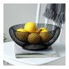 Корзина для фруктов (фруктовница) металлическая Walmer Mesh, 25 см, цвет черный изображение №4