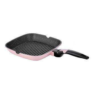 Сковорода-гриль Walmer Easy Click со съёмной ручкой (УЦЕНКА), 24 см, цвет розовый