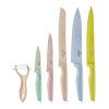Набор кухонных ножей 5 штук + овощечистка Walmer Eco Cut (УЦЕНКА), цвет разноцветный изображение №0