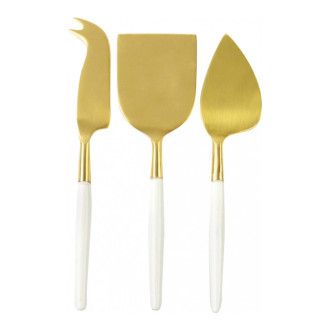 Набор ножей для сыра Be Home White&Gold 3 предмета (УЦЕНКА), цвет белый