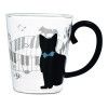 Кружка стеклянная с рисунком Черный кот Walmer Cat (УЦЕНКА), 0.35 л, цвет прозрачный изображение №0